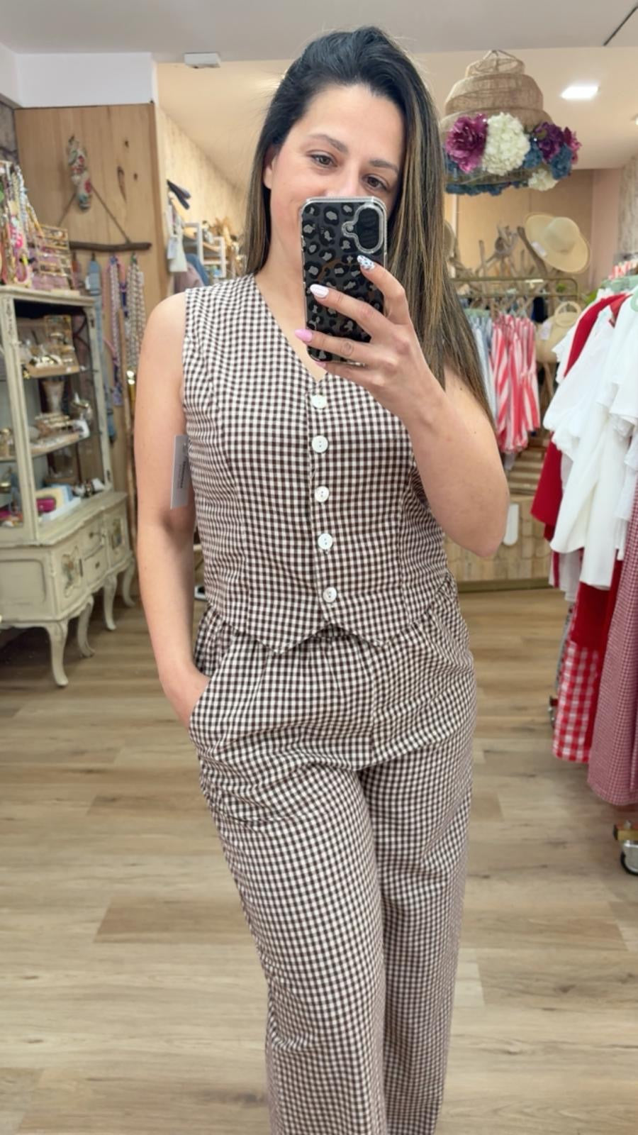 CONJUNTO VICHY CHALECO