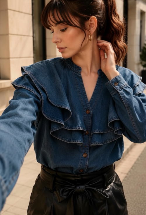 BLUSA DENIM BABERO