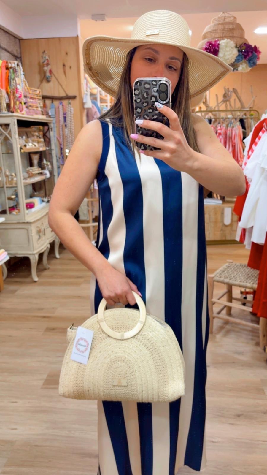 VESTIDO STRIPES SATEN
