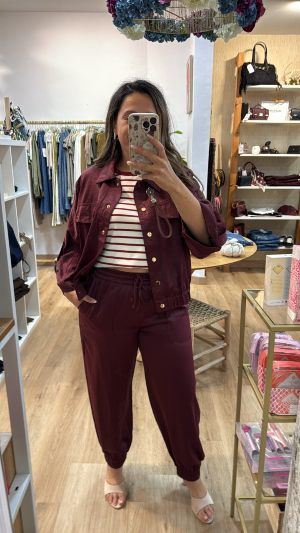 CONJUNTO SATEN CLARET