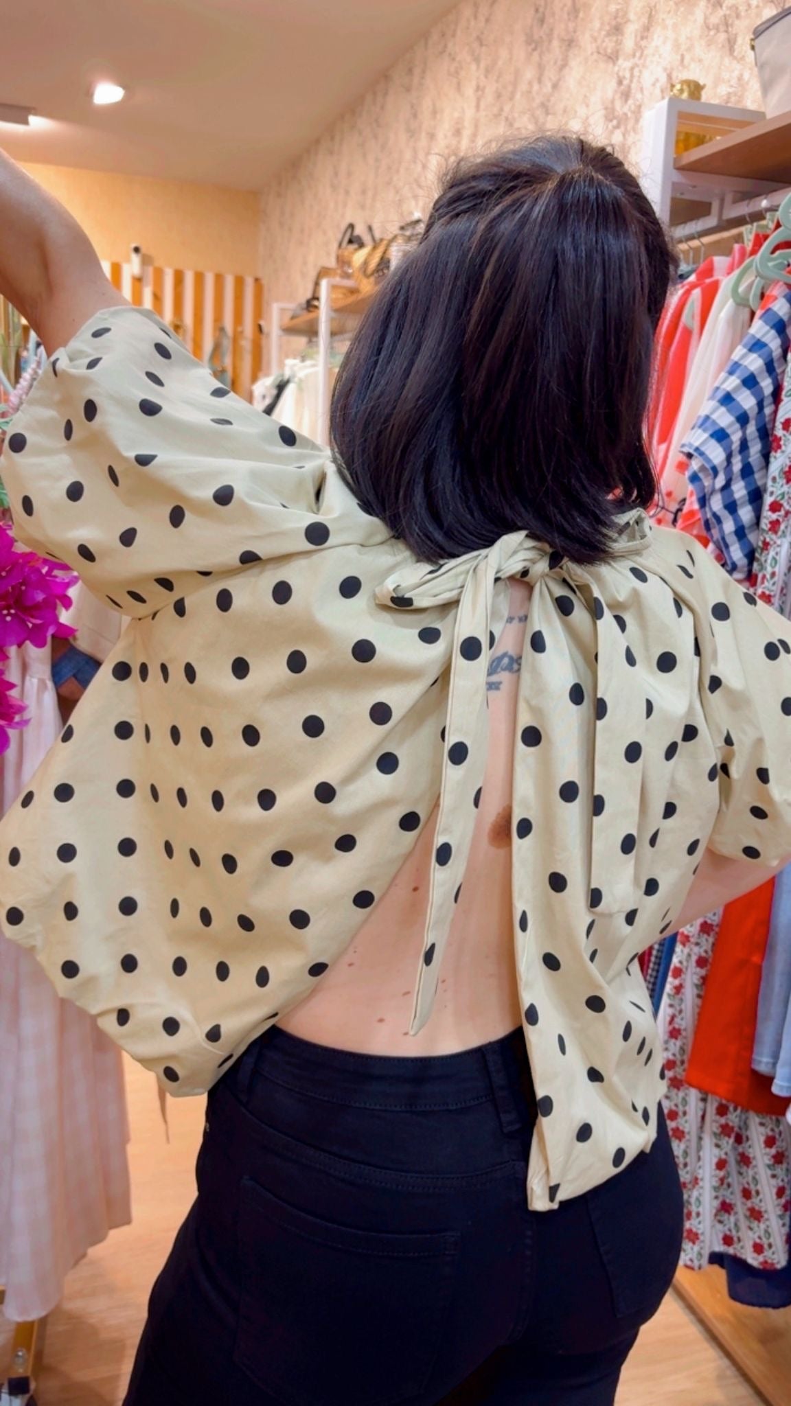 BLUSA ABIERTA DOTS
