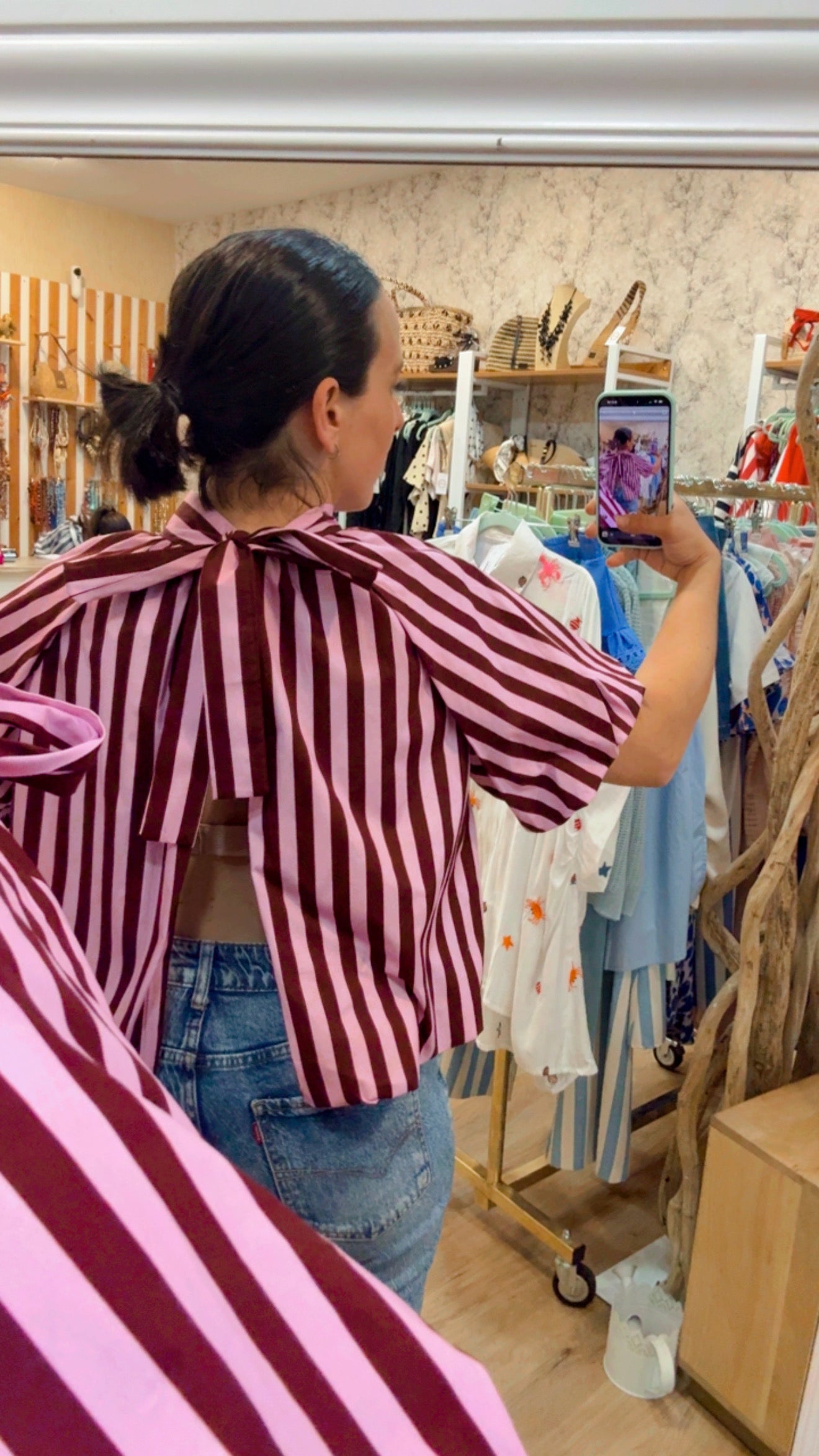 BLUSA ABIERTA RAYAS