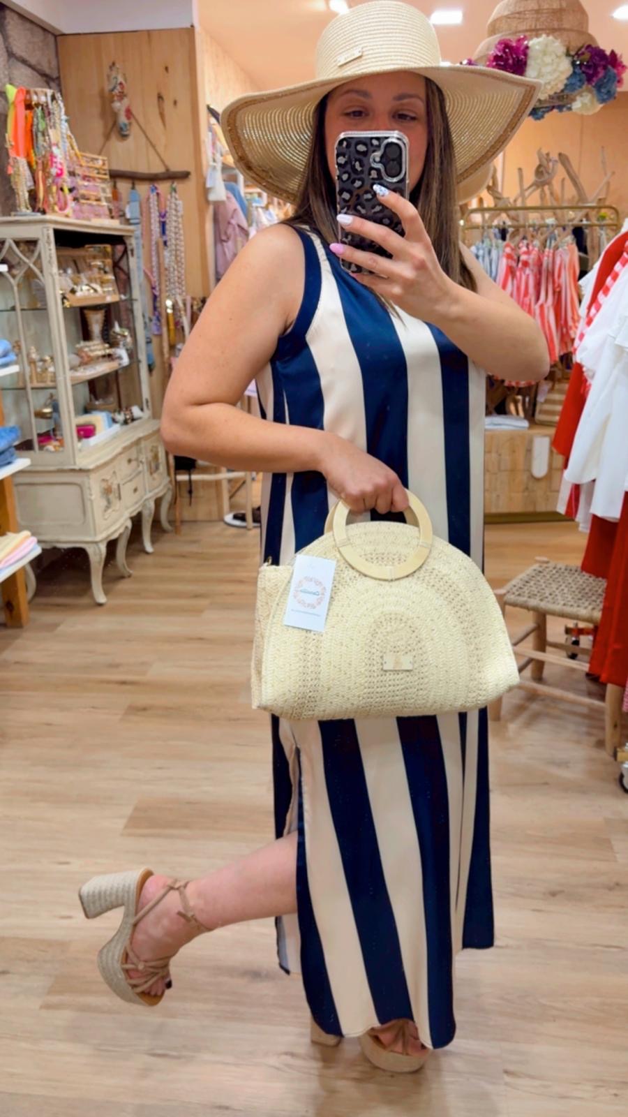 VESTIDO STRIPES SATEN
