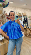 BLUSA ABIERTA RAYAS