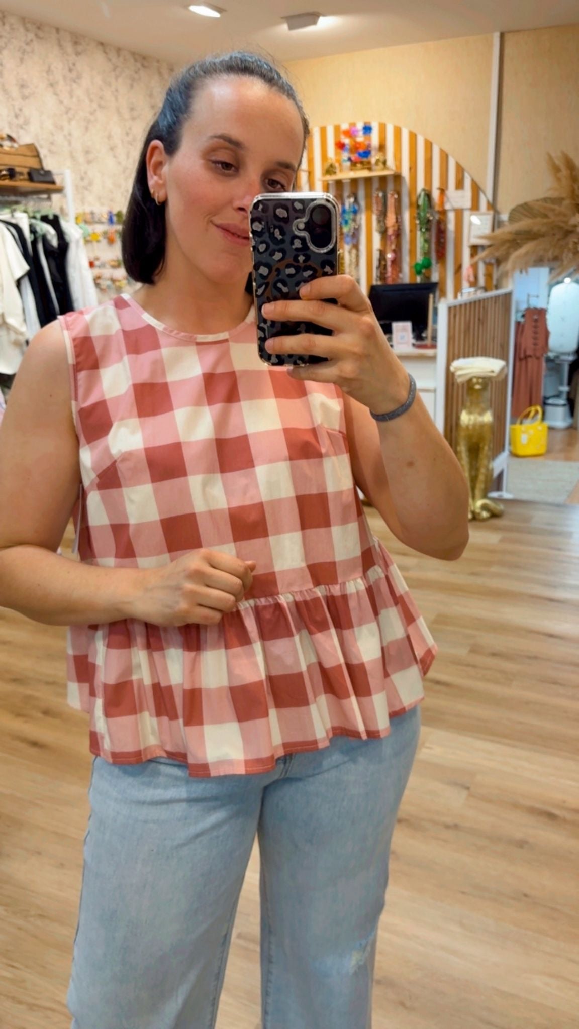 TOP CRUZADO CUADROS