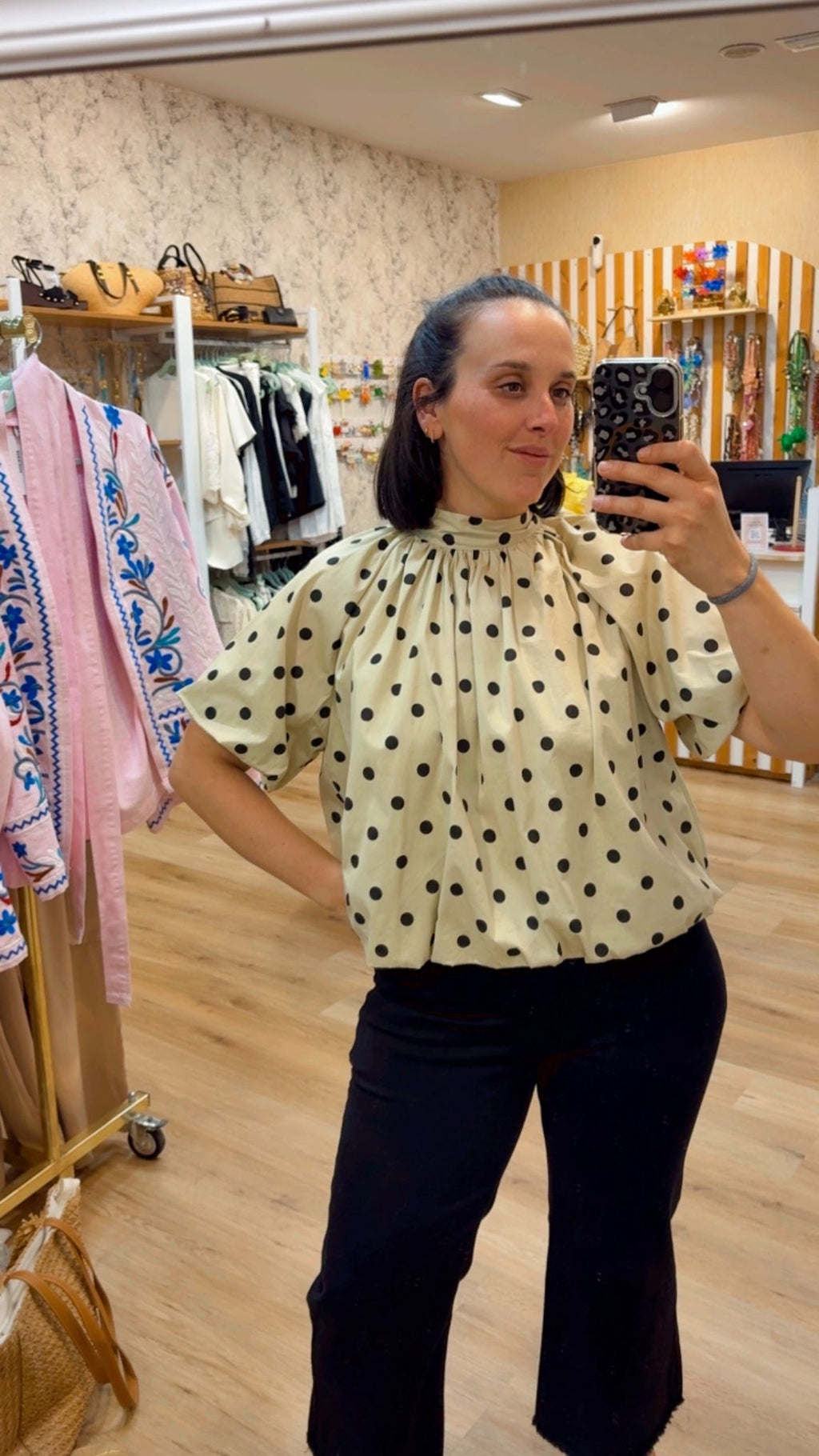 BLUSA ABIERTA DOTS