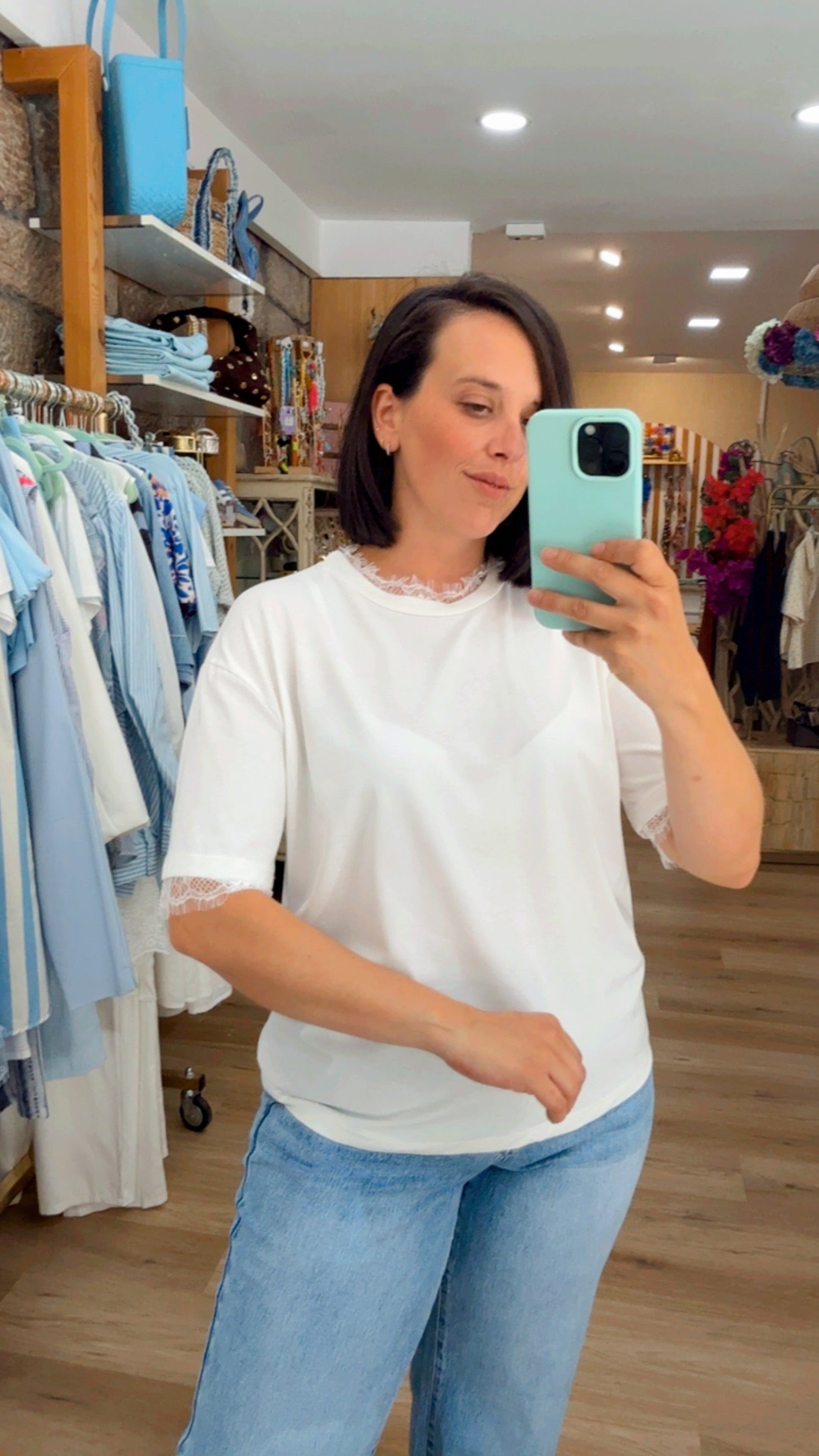CAMISETA ENCAJE LU
