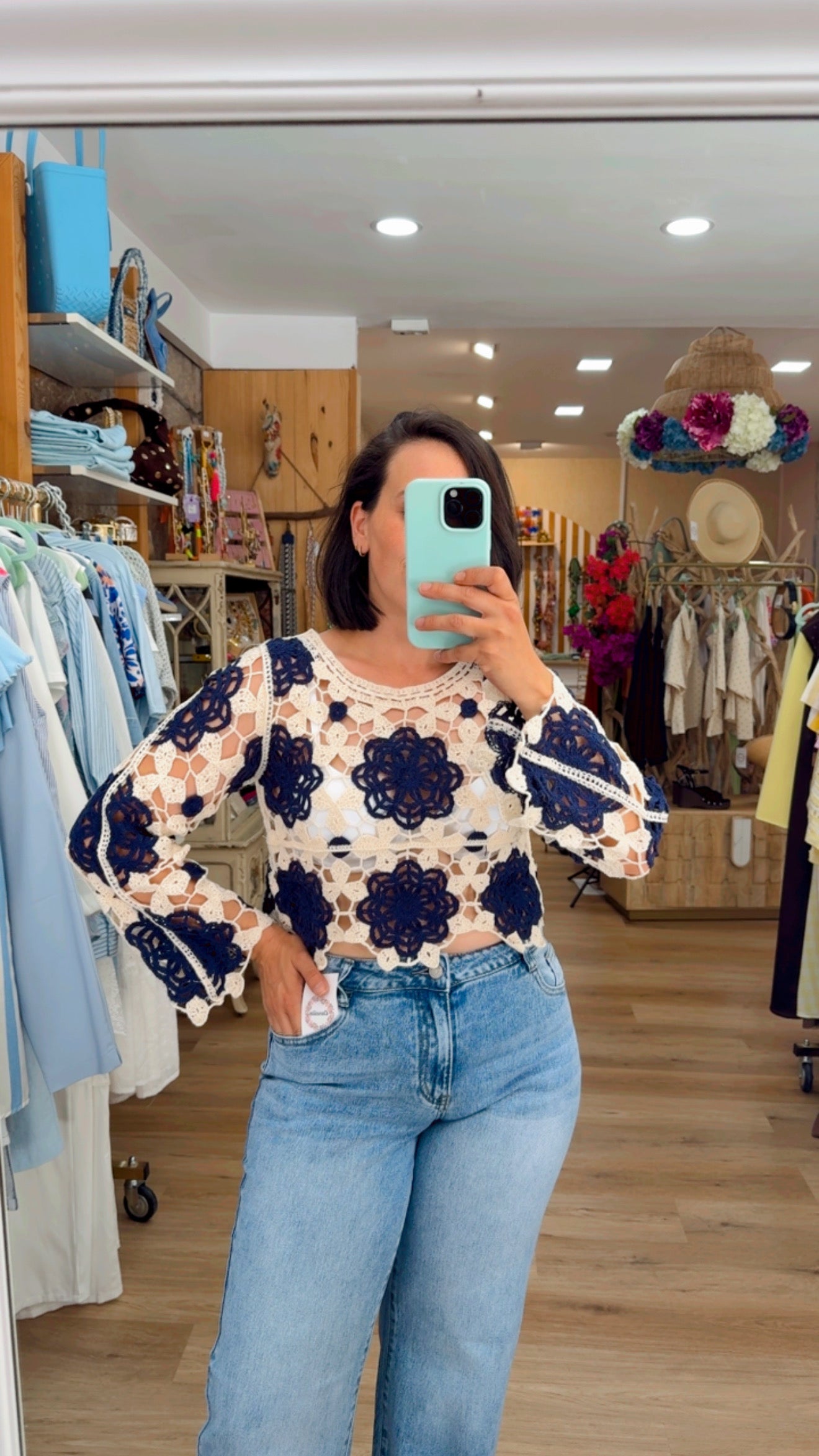 TOP CROCHET ROSSE