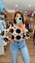 TOP CROCHET ROSSE