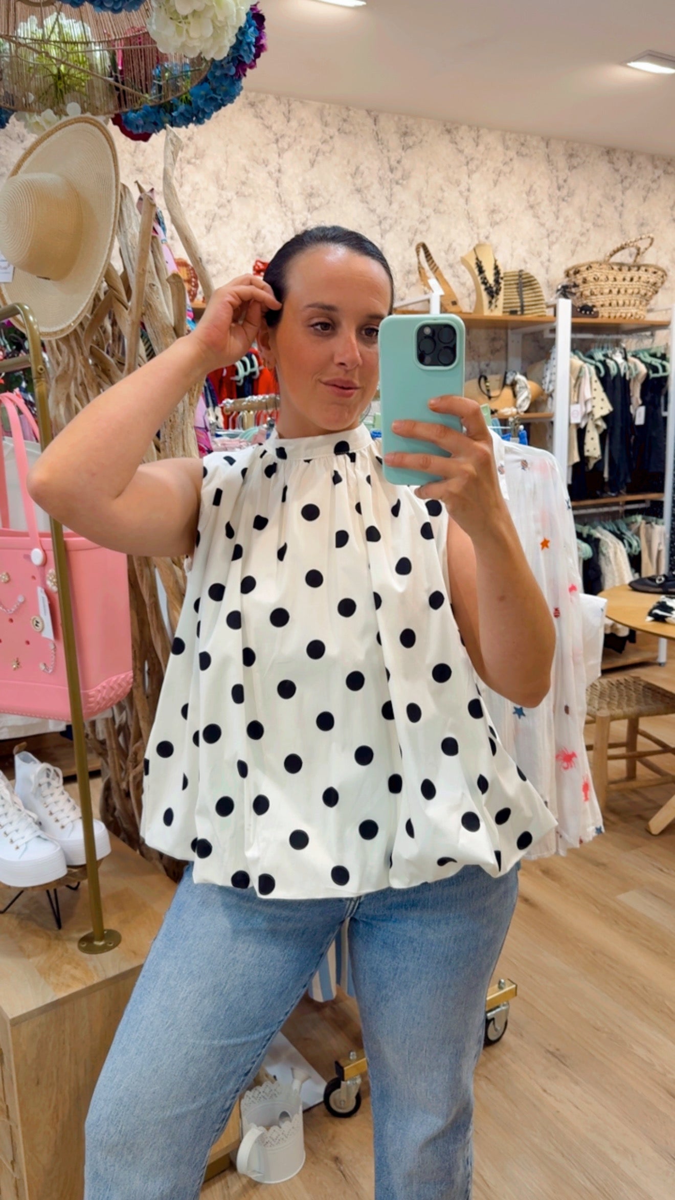 BLUSA ABIERTA ASAS DOTS