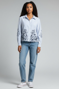 CAMISA RAYAS BROCADOS