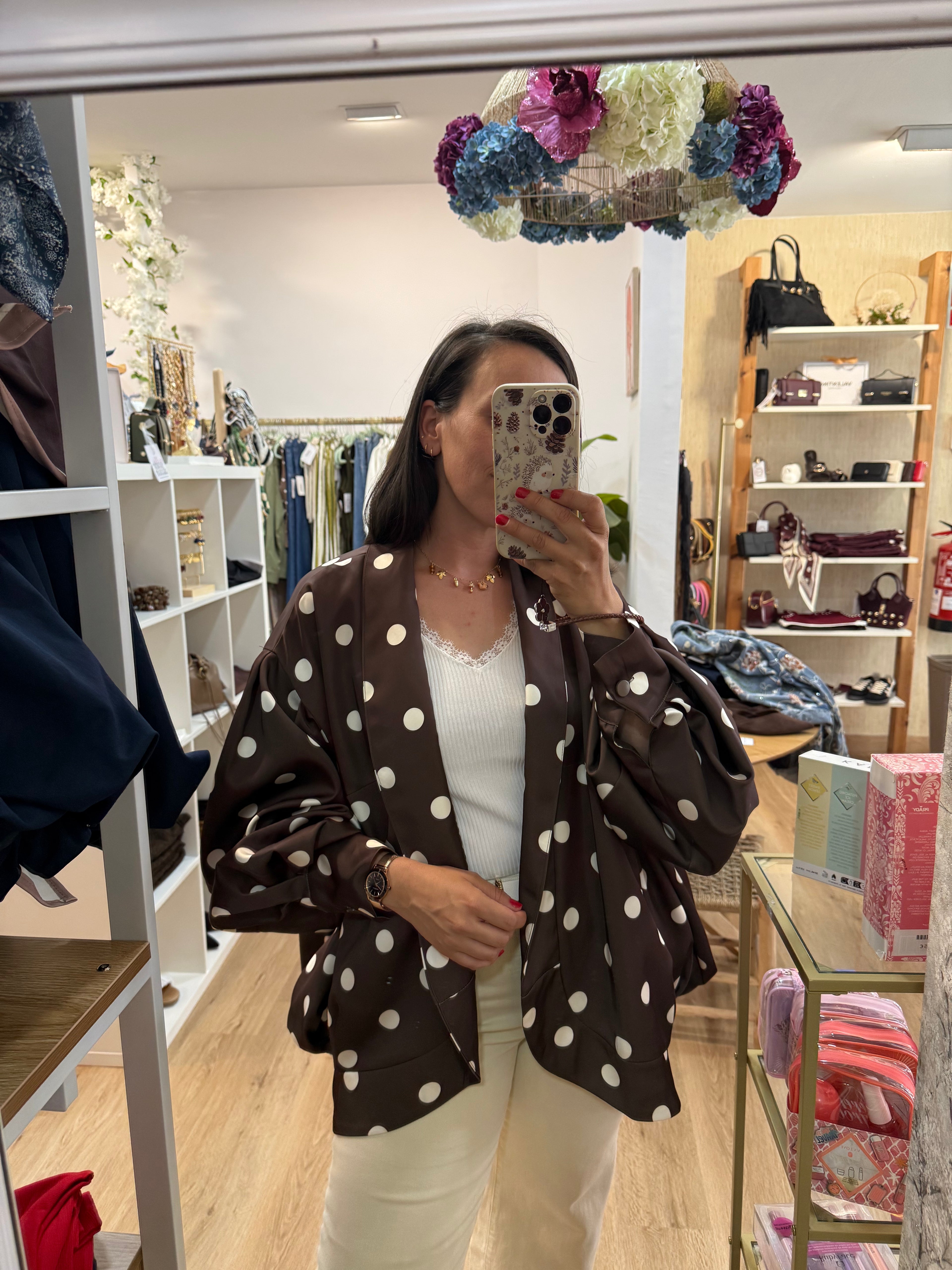 KIMONO SATEN DOTS