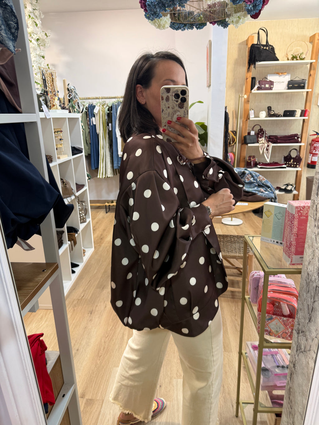 KIMONO SATEN DOTS