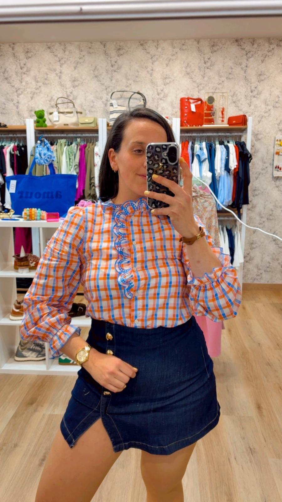 FALDA PANTALON DENIM BOTONES