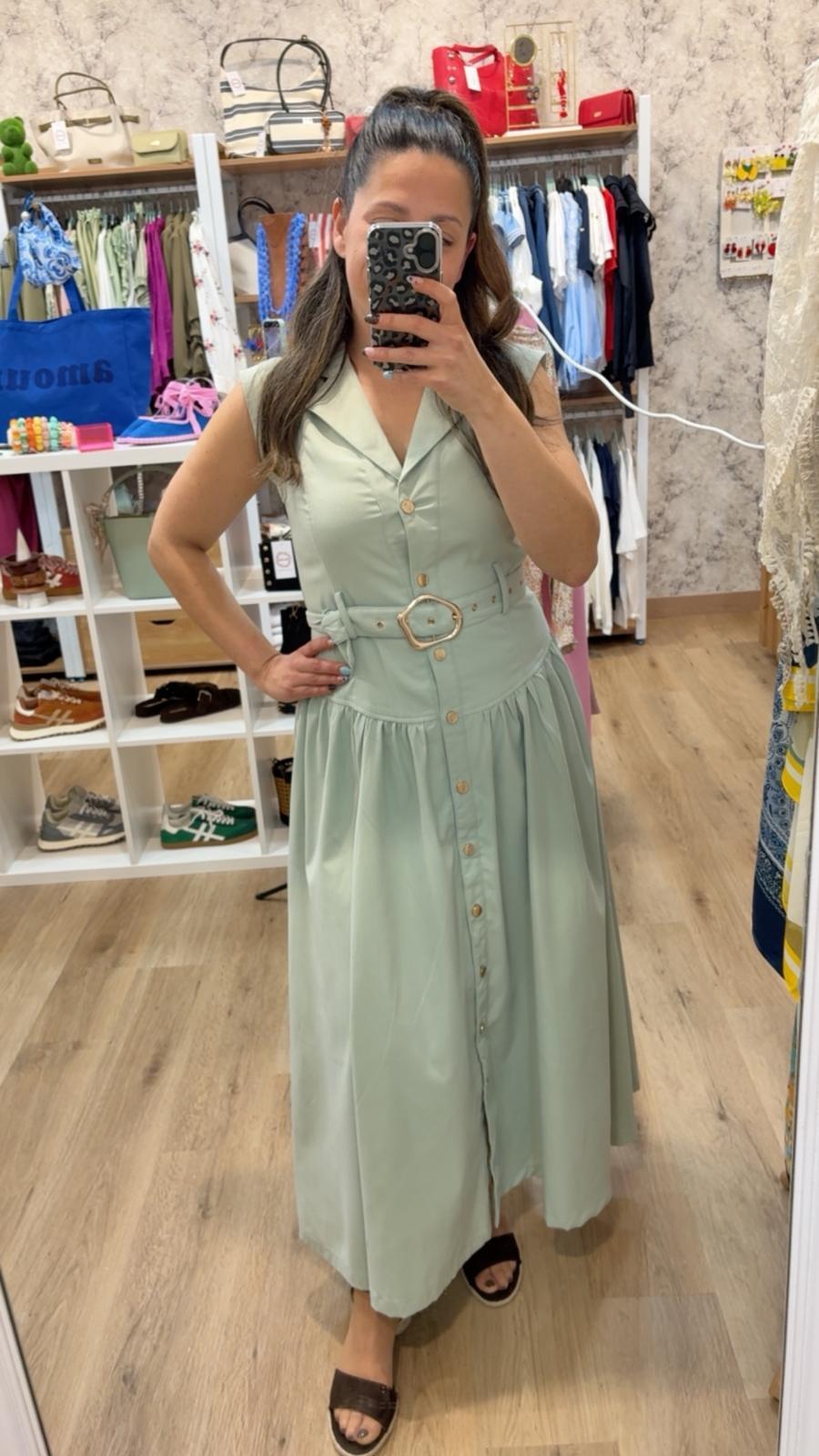 VESTIDO CAMISERO MENTA