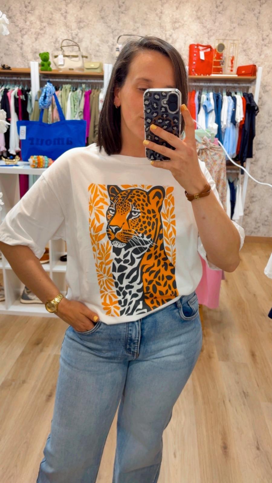 CAMISETA GUEPARDO NARANJA