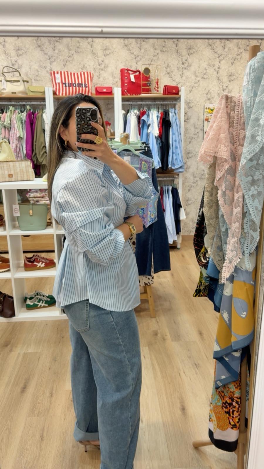 CAMISA RAYAS BOTON CRUZADO